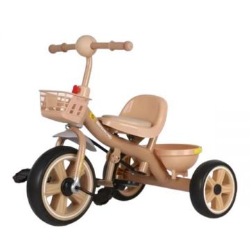 Tricicleta copii 2-5 ani, Nbw, Crem, Suport picioare si doua cosuri pentru jucarii, Roti Eva Tricicleta copii 2-5 ani, Nbw, Crem, Suport picioare si doua cosuri pentru jucarii, Roti Eva