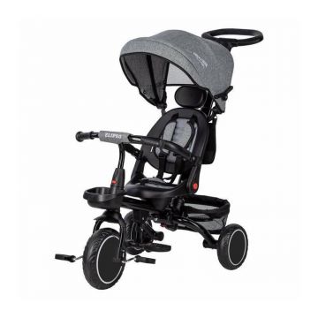 Tricicleta copii, Elipso, Free2Move, Cu sezut rotativ 360 grade, Reglabil, Roti EVA, Mecanism de pedalare libera, Grey Tricicleta copii, Elipso, Free2Move, Cu sezut rotativ 360 grade, Reglabil, Roti EVA, Mecanism de pedalare libera, Grey