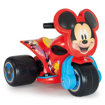 Tricicleta electrica, Injusa, Disney Mickey Mouse, 6V, cu pedala de acceleratie, Rosu Tricicleta electrica, Injusa, Disney Mickey Mouse, 6V, cu pedala de acceleratie, Rosu